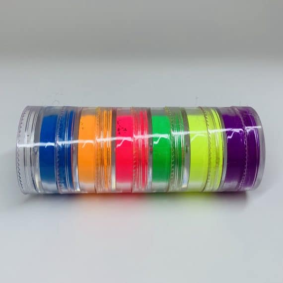 6 couleurs néon résine et poudre
