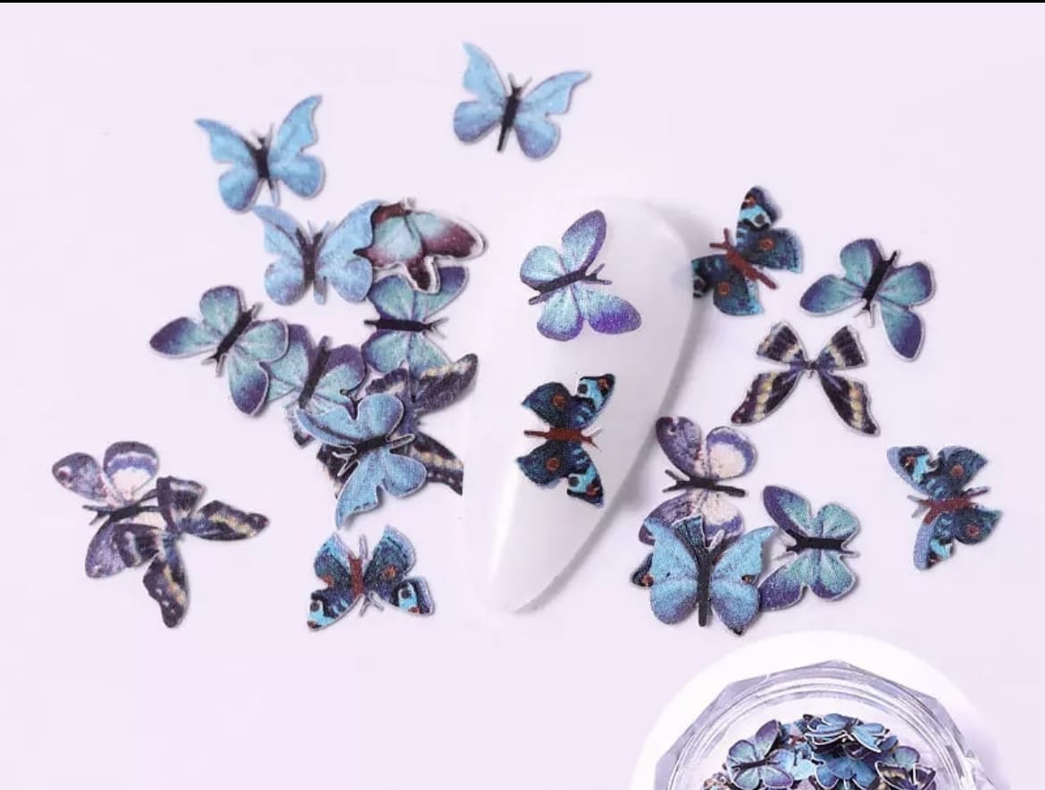 Décorations fines pour ongles – fleurs, papillons et cœurs pour nail art professionnel