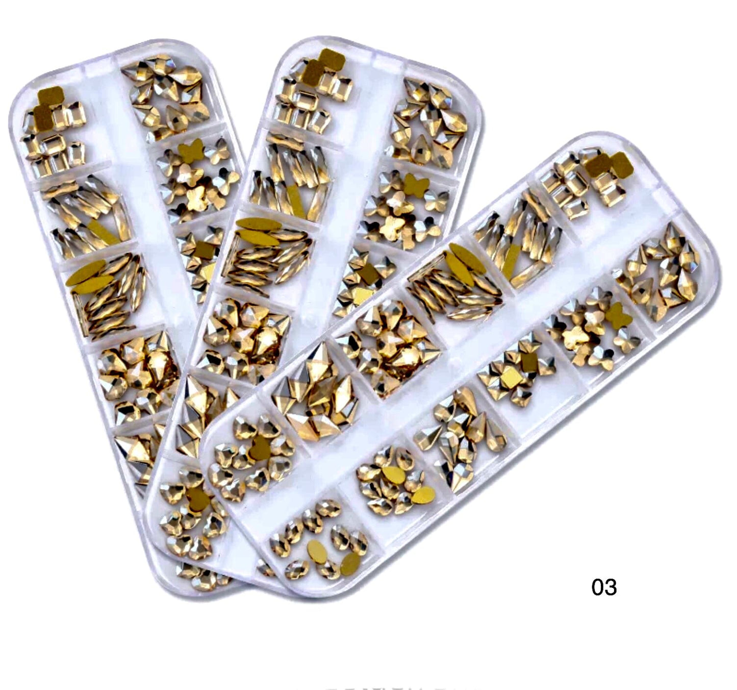 Cristaux de Formes Variées – Décorations Nail Art & Bijoux