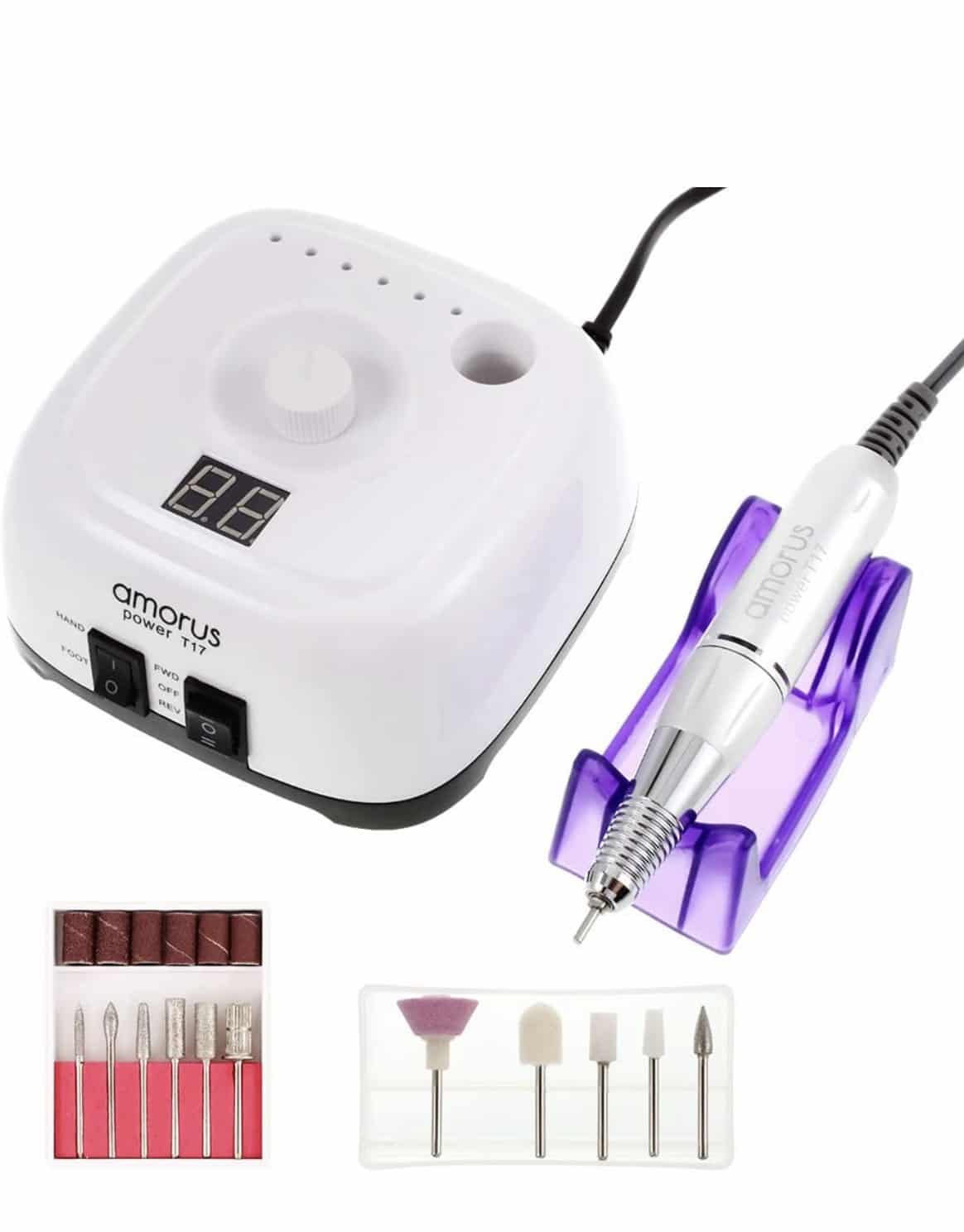 Travaillez vos poses avec précision grâce à cette lime électrique haut de gamme, conçue pour un usage professionnel ou personnel.&nbsp;Avec sa pièce à main en alliage d’aluminium, son moteur puissant 35 000 tr/min et son design compact, elle offre une performance fiable et confortable.