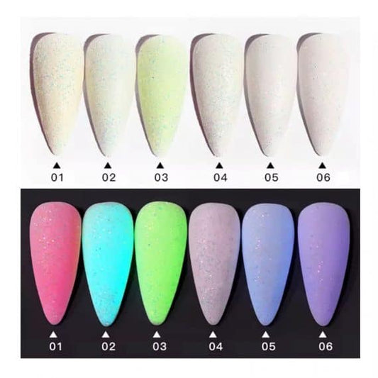 Effet Sucre Glow in the Dark – 6 couleurs