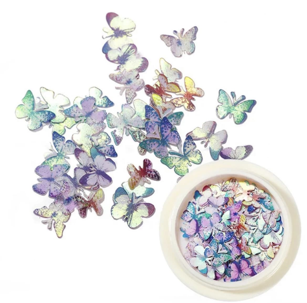 Décorations fines pour ongles – fleurs, papillons et cœurs pour nail art professionnel