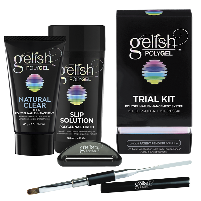Kit d’essai Gelish Polygel – avec pinceau-spatule double pour application professionnelle