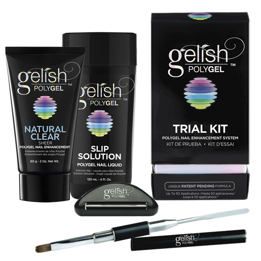 Kit d’essai Gelish Polygel – avec pinceau-spatule double pour application professionnelle
