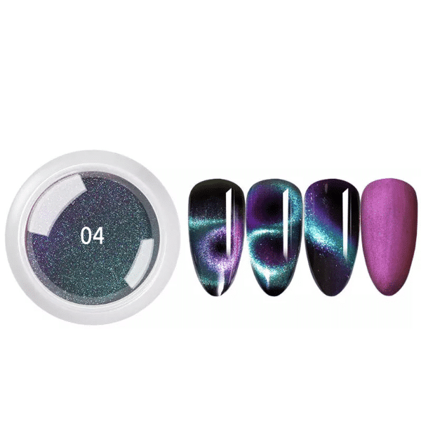 Poudre Cat Eye – Effet Métallique & Holographique (6 teintes)