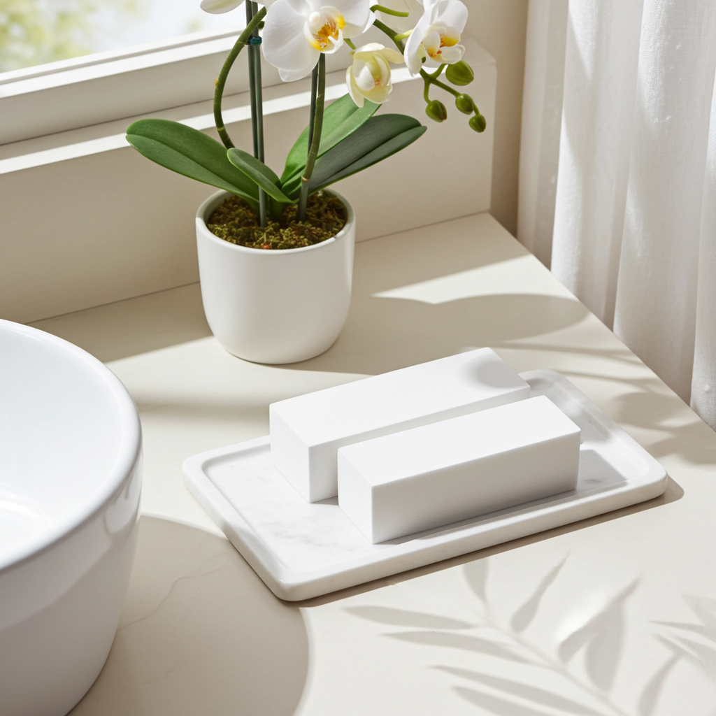 20 Petits Blocs Blancs à Ongles – Blocs Polissoirs Manucure